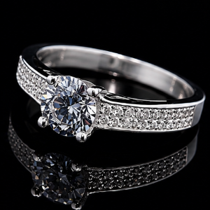 White Gold Lab-Grown Diamond Solitaire Ring